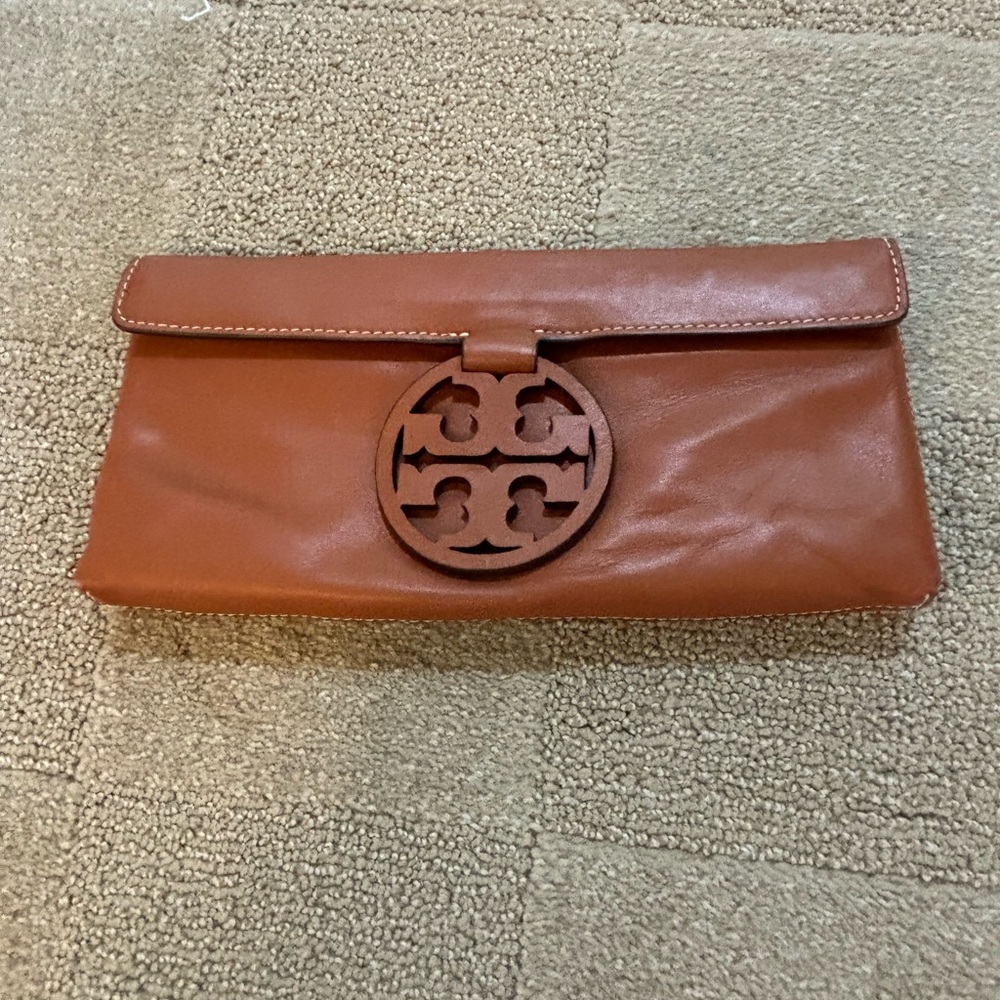 Tory Burch Tan Leather Clutch